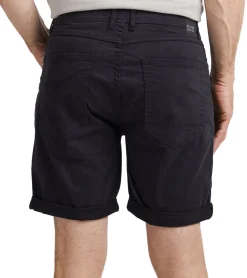 Shorts & Bermudas*FQ1924 Josh Herren Freizeit-Bermuda Shorts Baumwoll-Hose mit Krempelsaum kurze Hose 21900320-ME Schwarz