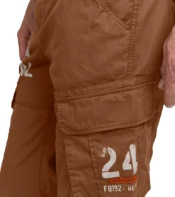 Große Größen|Shorts & Bermudas*FQ1924 Mael Herren Freizeit-Bermuda Cargo-Shorts Baumwoll-Hose Sommer-Hose 21900196 181018 Braun