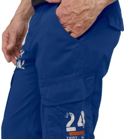 Shorts & Bermudas*FQ1924 Mael Herren Freizeit-Bermuda Cargo-Shorts Baumwoll-Hose Sommer-Hose 21900196 181018 Blau