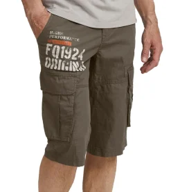 Shorts & Bermudas*FQ1924 Mael Herren Freizeit-Bermuda Cargo-Shorts Baumwoll-Hose Sommer-Hose 21900196 180515 Olive