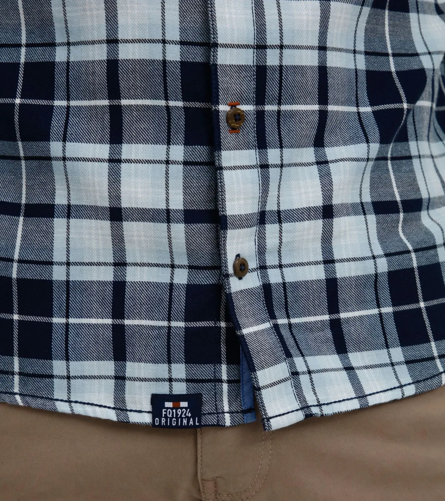 Hemden & Poloshirts*FQ1924 Thorvid Herren Hemd kariertes Langarm-Hemd nachhaltiges Hemd aus Baumwolle 21900072-ME /Rot/Blau Schwarz/Weiß