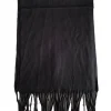 Handschuhe & Schals*BioworldMerch Fransen-Schal weicher Schal für Damen und Herren schlichter Herbst-Schal SF157982PLB Schwarz