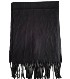 Handschuhe & Schals*BioworldMerch Fransen-Schal weicher Schal für Damen und Herren schlichter Herbst-Schal SF157982PLB Schwarz