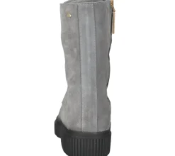 Boots & Stiefel*Fred de la Bretoniere FRED DELA BRETONIERE Damen Stiefel Echtleder-Schuhe Schnür-Stiefel 184010063 Hellgrau