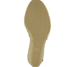 Zehentrenner & Sandalen*Fred de la Bretoniere FRED DELA BRETONIERE Wedges Damen Keilabsatz-Sandalen Espadrilles 153010261 Schwarz/Beige