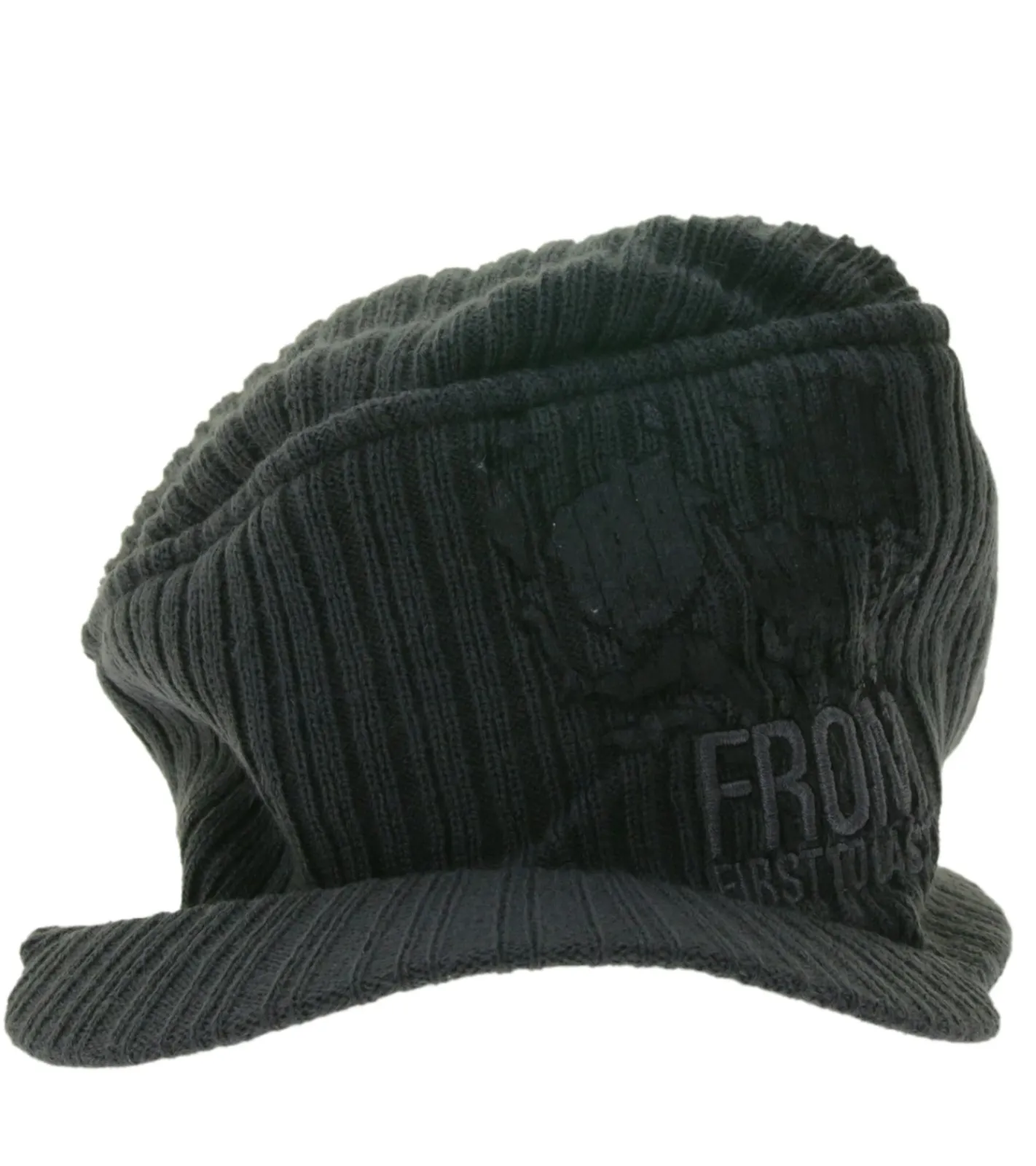 Caps & Mützen*BioworldMerch From First To Last Unisex Post-Hardcore-Band Schirm-Beanie mit Band-Stickerei Strick-Mütze Fan-Beanie KC106310FTL Grau