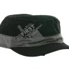 Caps & Mützen*BioworldMerch From First to Last Unisex Cap Baumwoll-Cap im millitärischen Schnitt mit leicht gebogenen Schnitt Schwarz/Grau
