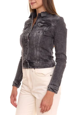 Mäntel & Jacken*GANG JEANS Damen Denim-Jacke Jeans-Jacke im Washed Look 68113848 Grau/Schwarz