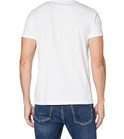 T-Shirts & Tank Tops*GANT Herren T-Shirt mit großem Marken-Print Baumwoll-Shirt Rundhals-Shirt 2023000 110 Weiß