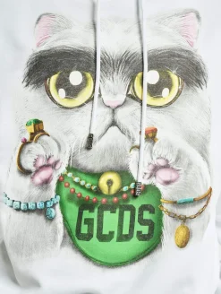 Pullover & Sweater*GCDS Kittho Hoodie weiß