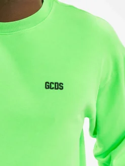 Sweater & Pullover|Pullover & Sweater*GCDS Logo Print Longsleeve grün