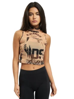 Tops & T-Shirts*GCDS Mesh Top beige