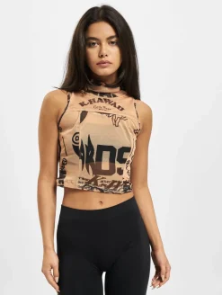 Tops & T-Shirts*GCDS Mesh Top beige