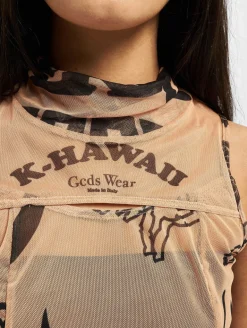 Tops & T-Shirts*GCDS Mesh Top beige