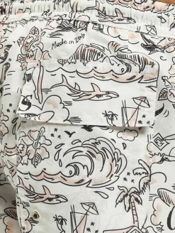 Nachtwäsche & Bademode*GCDS Tropical Badeshorts weiß