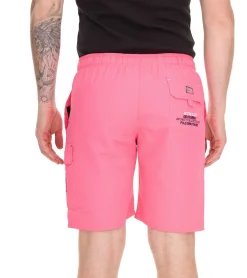 Nachtwäsche & Bademode|Shorts & Bermudas*GEOGRAPHICAL NORWAY Herren Schwimm-Hose mit Print und Farbakzenten Badehose stylische Schwimm-Shorts 001 Rosa