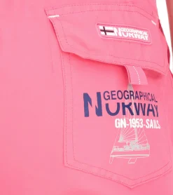 Nachtwäsche & Bademode|Shorts & Bermudas*GEOGRAPHICAL NORWAY Quara/Quoyal Herren Badehose Schwimm-Hose mit Logo-Print Bade-Shorts mit Taschen Schwimm-Shorts Navy oder Pink