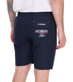 Nachtwäsche & Bademode|Shorts & Bermudas*GEOGRAPHICAL NORWAY Quara Herren Badehose Schwimm-Hose mit Logo-Print Bade-Shorts mit Taschen Schwimm-Shorts 001 Navy