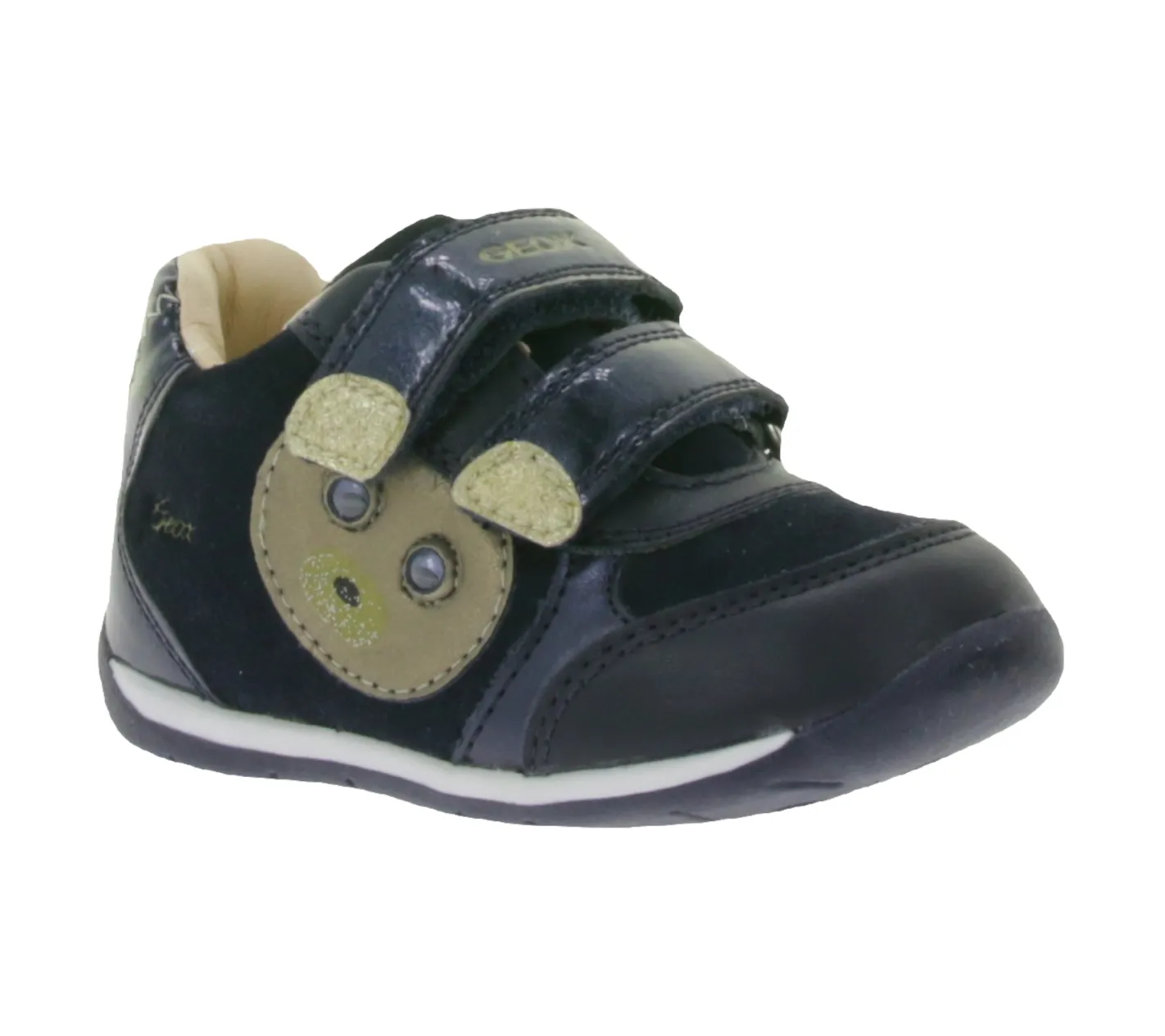 Turnschuhe*GEOX B Each G. B Kleinkinder Sneaker mit atmungsaktiver Sohle Mid-Cut-Schuhe mit Echtleder mit Klettverschluss Baby-Schuhe B160AB 022HI C4021 Dunkelblau