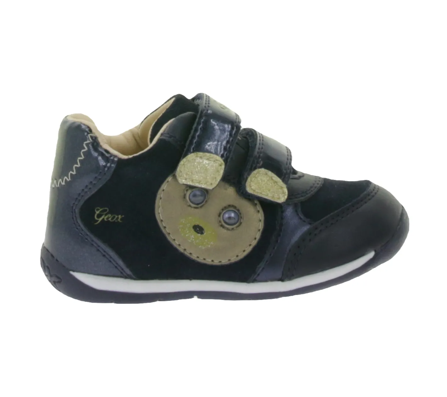Turnschuhe*GEOX B Each G. B Kleinkinder Sneaker mit atmungsaktiver Sohle Mid-Cut-Schuhe mit Echtleder mit Klettverschluss Baby-Schuhe B160AB 022HI C4021 Dunkelblau