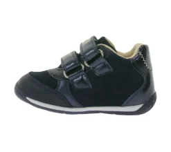 Turnschuhe*GEOX B Each G. B Kleinkinder Sneaker mit atmungsaktiver Sohle Mid-Cut-Schuhe mit Echtleder mit Klettverschluss Baby-Schuhe B160AB 022HI C4021 Dunkelblau