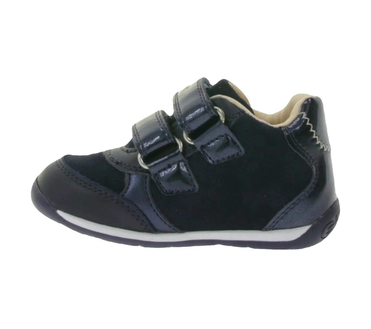 Turnschuhe*GEOX B Each G. B Kleinkinder Sneaker mit atmungsaktiver Sohle Mid-Cut-Schuhe mit Echtleder mit Klettverschluss Baby-Schuhe B160AB 022HI C4021 Dunkelblau