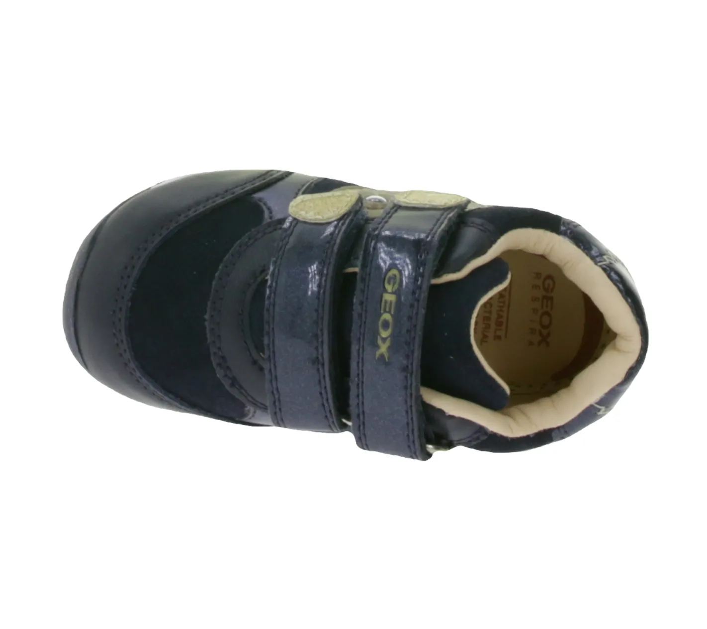 Turnschuhe*GEOX B Each G. B Kleinkinder Sneaker mit atmungsaktiver Sohle Mid-Cut-Schuhe mit Echtleder mit Klettverschluss Baby-Schuhe B160AB 022HI C4021 Dunkelblau