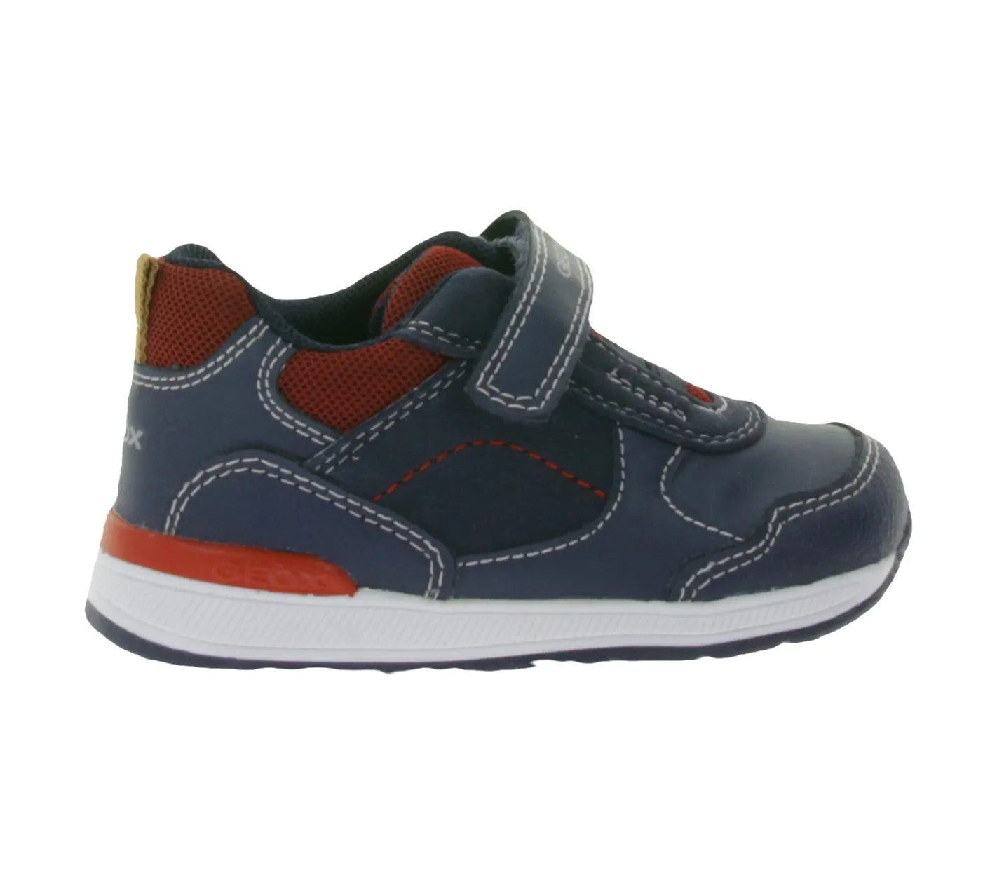 Turnschuhe*GEOX B Rishon B. A Kleinkinder Sneaker mit atmungsaktiver Sohle Mid-Cut-Schuhe mit Klettverschluss Baby-Schuhe B160RA 054AU C0735 Dunkelblau