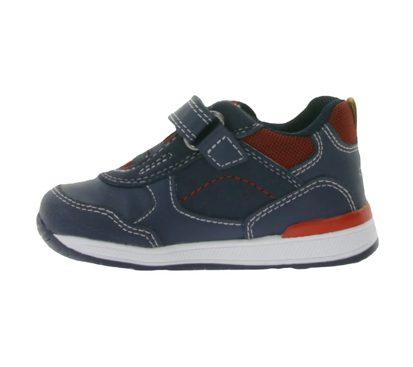 Turnschuhe*GEOX B Rishon B. A Kleinkinder Sneaker mit atmungsaktiver Sohle Mid-Cut-Schuhe mit Klettverschluss Baby-Schuhe B160RA 054AU C0735 Dunkelblau