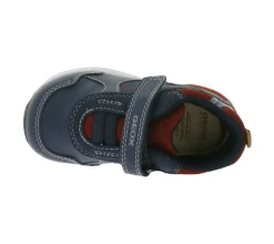 Turnschuhe*GEOX B Rishon B. A Kleinkinder Sneaker mit atmungsaktiver Sohle Mid-Cut-Schuhe mit Klettverschluss Baby-Schuhe B160RA 054AU C0735 Dunkelblau