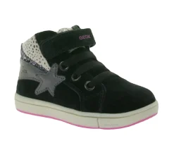 Turnschuhe*GEOX B Trottola G. C Kleinkinder Sneaker mit atmungsaktiver Sohle Mid-Cut-Schuhe Echtleder mit Klettverschluss Baby-Schuhe B164AC 022NF C0922 Schwarz