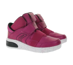Turnschuhe*GEOX Luminous Kinder Alltags-Sneaker mit atmungsaktiver Sohle Mid-Cut-Schuhe mit Klettverschluss für Mädchen J848DA-0NF6K-C8062 Pink