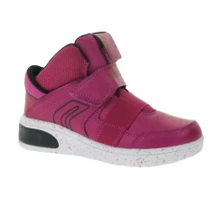 Turnschuhe*GEOX Luminous Kinder Alltags-Sneaker mit atmungsaktiver Sohle Mid-Cut-Schuhe mit Klettverschluss für Mädchen J848DA-0NF6K-C8062 Pink