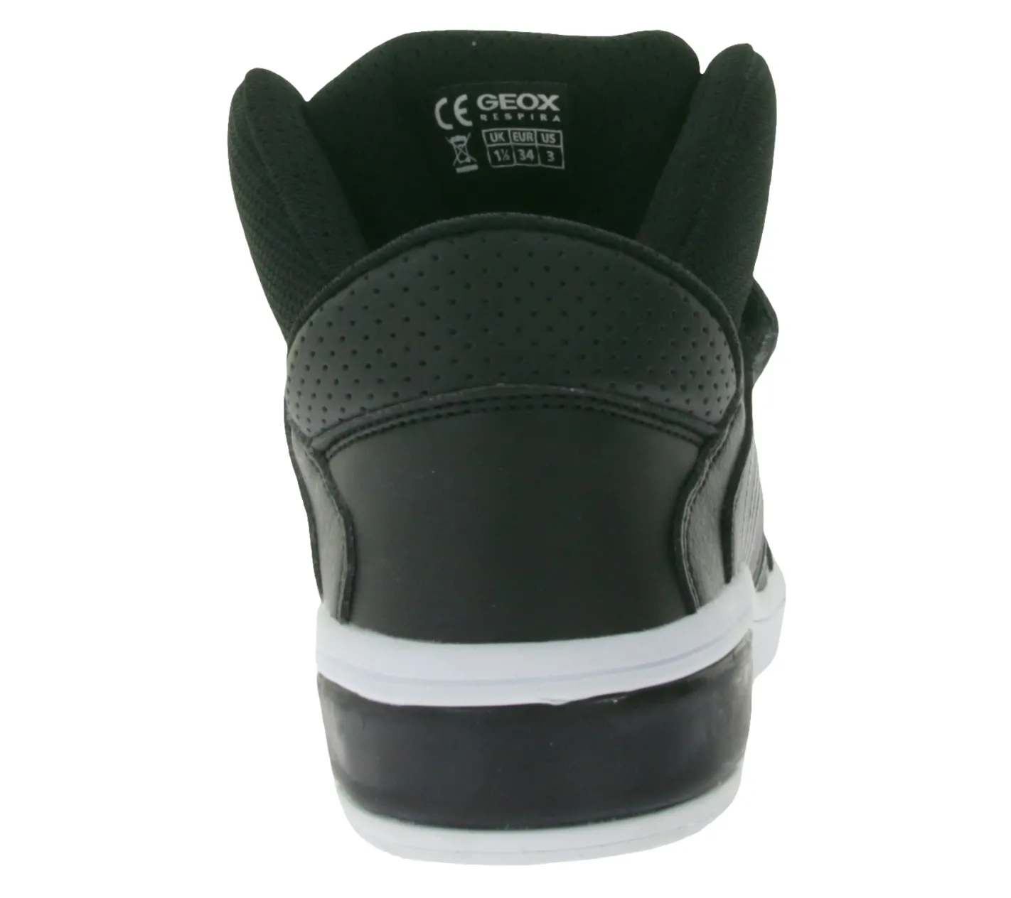 Turnschuhe*GEOX Luminous Xled Kinder Alltags-Sneaker mit atmungsaktiver Sohle Mid-Cut-Schuhe mit Klettverschluss für Jungen und Mädchen in Schwarz, Blau oder Pink