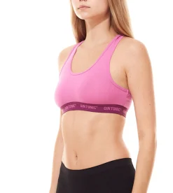 Sportoberbekleidung|Socken & Unterwäsche*GIN TONIC Damen Sport-BH mit Ringerrücken Bustier 212061938 Pink