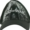 Caps & Mützen*Bio-Domes Headgear GOD OF WAR Unisex Trucker-Cap aus dem Gaming-Bereich Base-Cap mit Silhouette TC125186GCW0 Schwarz/Grau/Weiß