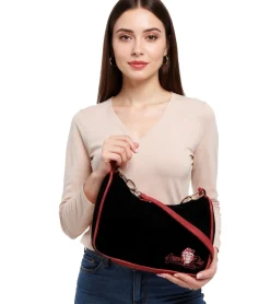 Rucksäcke & Taschen*BioworldMerch Green Day Punkrock-Band Damen Schulter-Tasche stylische Strick-Tasche Handtasche LB102733GRN0 Schwarz