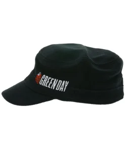 Caps & Mützen*BioworldMerch Green Day Unisex Punkrock-Band Baumwoll-Cap im millitärischen Schnitt mit leicht gebogenen Schnitt FC107042GRN Schwarz