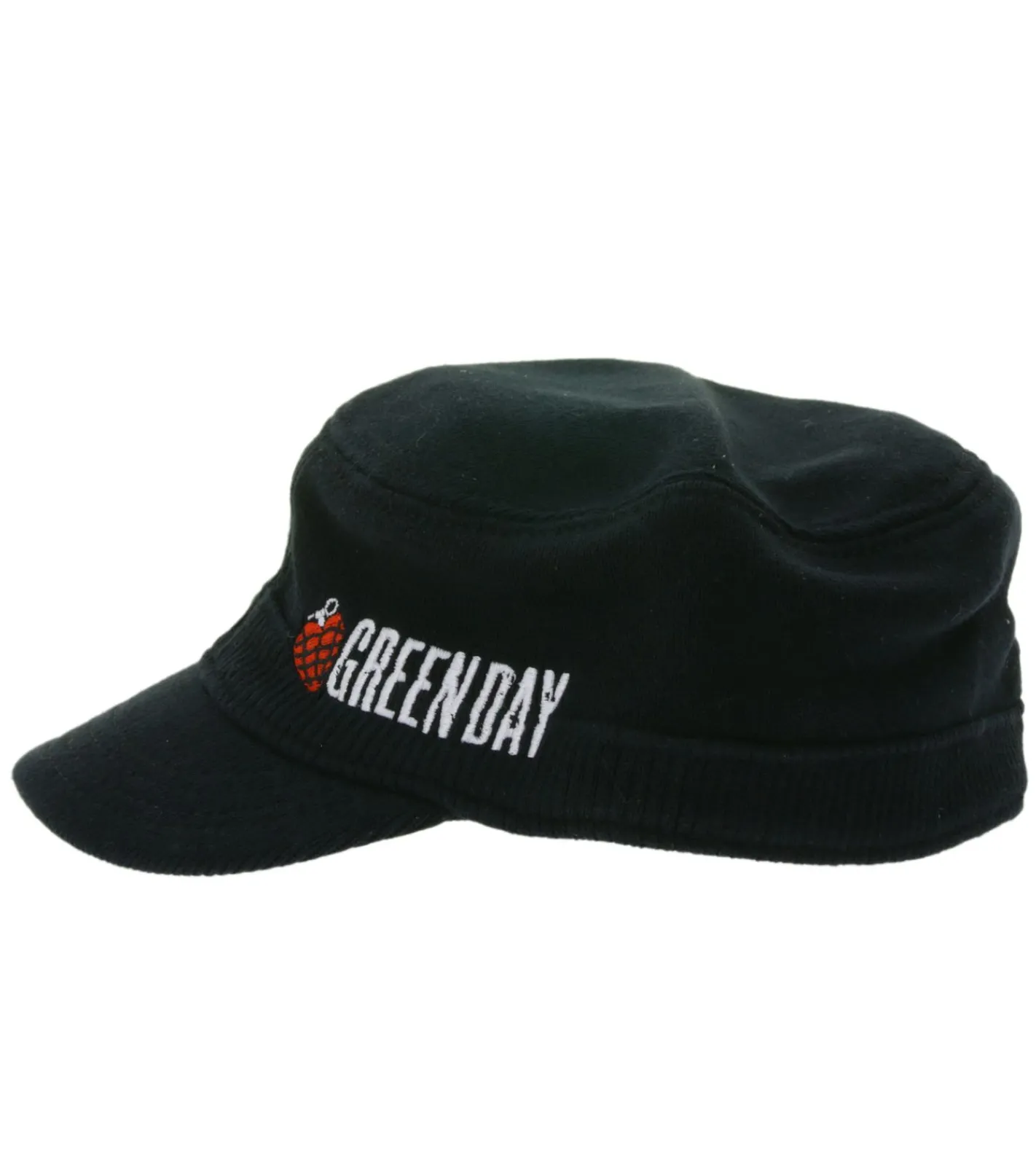 Caps & Mützen*BioworldMerch Green Day Unisex Punkrock-Band Baumwoll-Cap im millitärischen Schnitt mit leicht gebogenen Schnitt FC107042GRN Schwarz