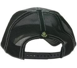 Caps & Mützen*BioworldMerch Green Day Unisex Punkrock-Band Baumwoll-Cap mit Netzeinsatz und leicht gebogenen Schnitt TC103153GRN Dunkelgrau/Schwarz