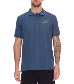 Hemden & Poloshirts*green SYLT Herren Polo-Shirt Slim Fit Baumwoll-Shirt Kurzarm-Shirt Basic-Shirt 0100-009 Blau