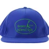 Caps & Mützen*green SYLT Unisex "Green Island SYLT" größenverstellbare Base Cap mit geraden Schirm Blau