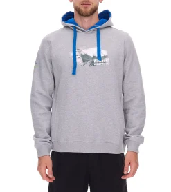 Sweater & Pullover|Pullover & Sweater*green SYLT "WINDSURF WORLD CUP SYLT " Baumwoll-Hoodie Langarm für Herren mit Prints 0100-010 Grau