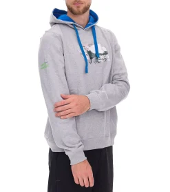 Sweater & Pullover|Pullover & Sweater*green SYLT "WINDSURF WORLD CUP SYLT " Baumwoll-Hoodie Langarm für Herren mit Prints 0100-010 Grau