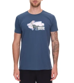 T-Shirts & Tank Tops*green SYLT "WINDSURF WORLD CUP SYLT" Baumwoll-Shirt für Herren mit Prints 0100-007 Dunkelblau