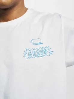 T-Shirts & Tank Tops*GRIND Inc Hamster R-Ausschnitt T-Shirt weiß
