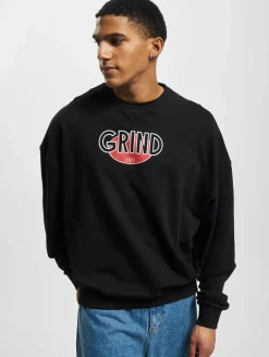 Sweater & Pullover|Pullover & Sweater*GRIND Inc Logo R-Neck Pullover schwarz