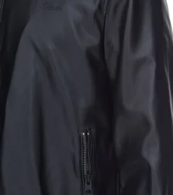 Jacken & Mäntel*GUESS Herren Kunstlederjacke rockige Biker-Jacke mit Reverskragen Outdoor-Jacke M3YL20WF410 JTMU Schwarz