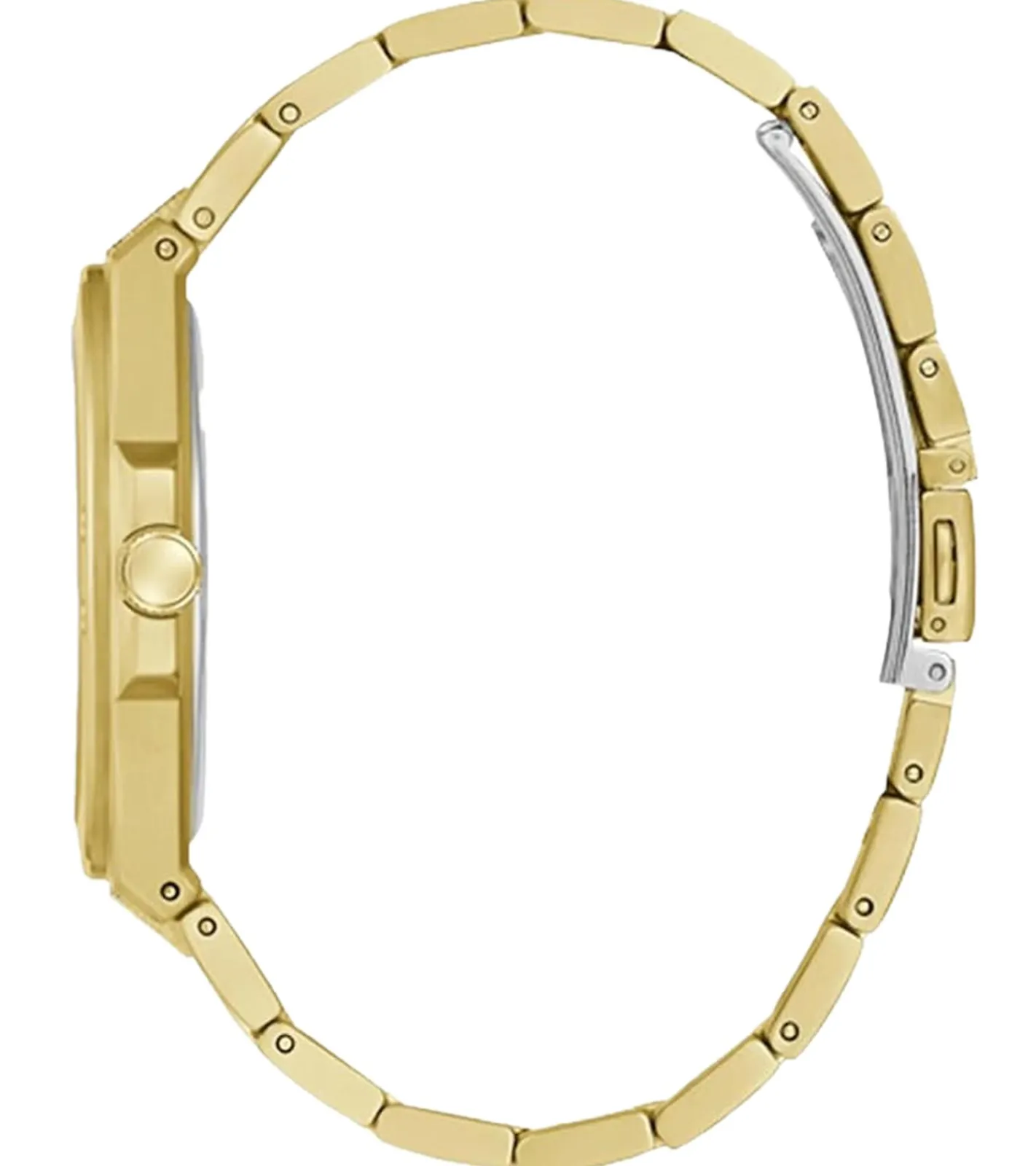 Herrenuhren|Herrenuhren*GUESS Herren Quarz-Uhr mit Wasserdichtigkeit 5 ATM Edelstahl-Uhr Armband-Uhr GW0276G2 Gold
