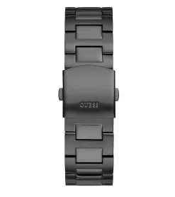 Herrenuhren|Herrenuhren*GUESS Track Herren Armband-Uhr mit Wasserdichtigkeit 5 ATM Quarz-Uhr 44mm Edelstahl-Uhr GW0426G3 Schwarz